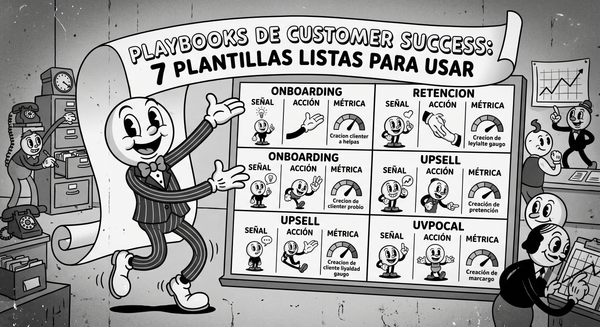 Playbooks de Customer Success: 7 plantillas listas para usar (con señal, acción y métrica)